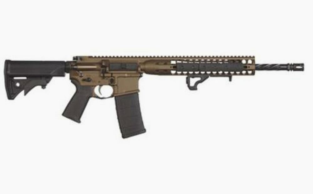 LWRC DI AR-15 5.56/223, 16" Hammer Forged Spiral Fluted Barrel, Burnt Bronze Finish 30 Rd Mag