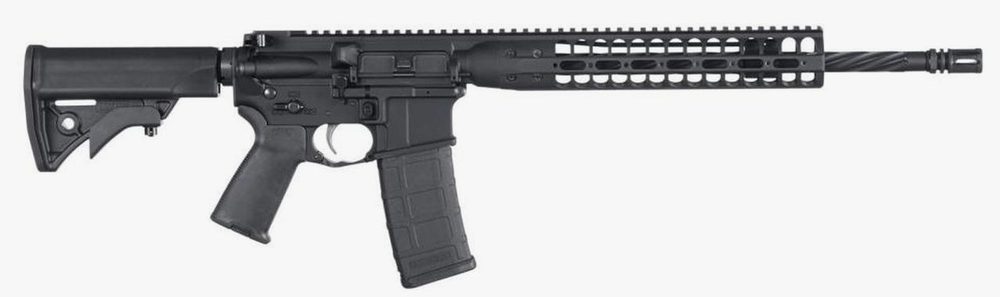 LWRC DI AR-15 5.56mm, 16" Spiral-Fluted Barrel, NiCorr, Compact Stock, 30rd
