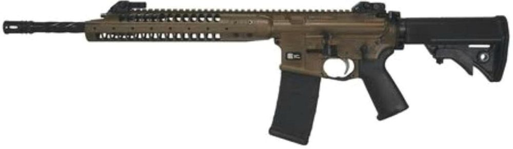 LWRC IC-A5 Rifle 5.56mm NATO 16" Spiral Fluted Barrel Compact Stock Patriot Brown 30 Rd Mag