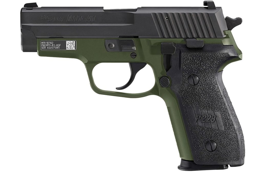 M11-A1 9mm with Army Green Anodized Frame