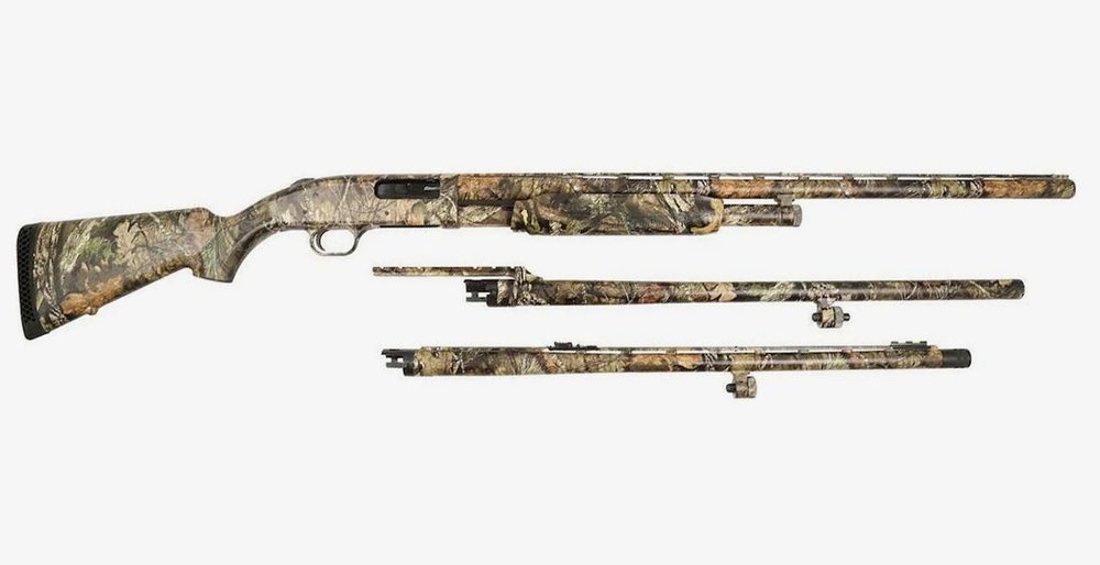 M500A 12 Gauge Pump-Action Shotgun Combo with 3 Barrels and Mossy Oak Camo Finish