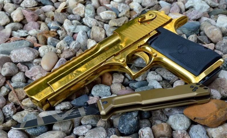 Magnum Research Desert Eagle, .357 Magnum, 6", Titanium Gold