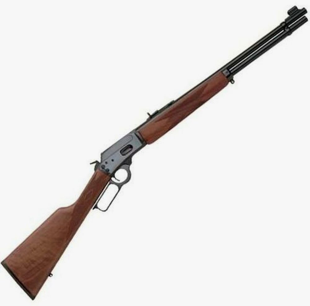 Marlin 1894, Lever Action, 45 Long Colt, 20", Blued, Straight Walnut, Right Hand, Semi-Buckhorn, Hood Front, 10rd