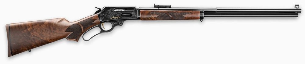 Marlin 1895 444 Marlin 150 Year Anniversary Edition, Engraving Gold Inlay, C-Grade Walnut Pistol S-Grip Stock, 24" Half Octagon/Halfrd Barrel, Skinner Ladder Sights