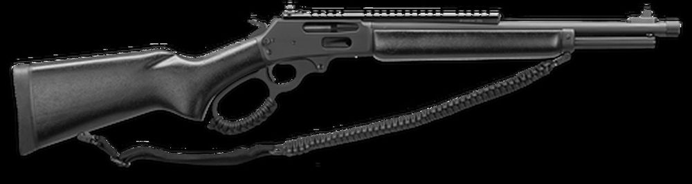 Marlin 336 Dark Series 30-30 Win 16" Threaded Barrel, Black Matte Finish, Black Webbed Stock, XS Rail