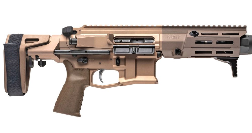 Maxim PDX AR-15 Pistol 7.62x39, 5.5" Barrel, Hate Brake, Flat Dark Earth, PDW Brace, 20rd Mag