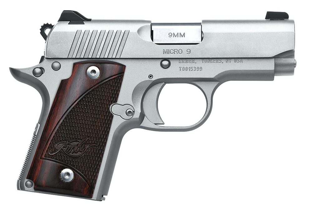 Micro 9 Stainless 9mm Luger with Rosewood Grips