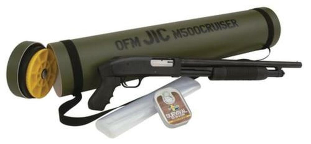 Mossberg Just In Case 500 Shotgun, 12 Gauge, Green Tube