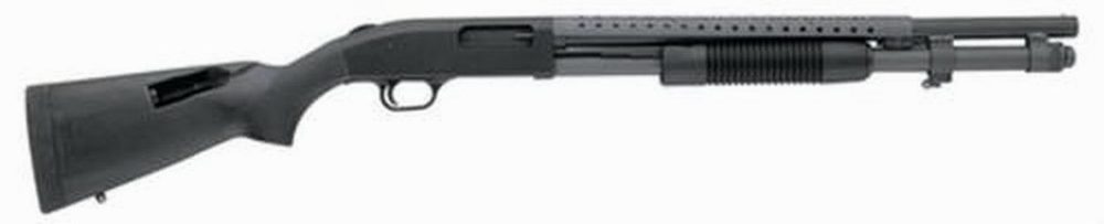 Mossberg 590 Pump 12 Ga 20" CB 3", Black Synthetic Stock Black, 8rd