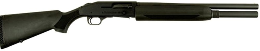Mossberg 590 Tactical, 12 Ga, 18.5", 7rd, 3" Chamber, Black Synthetic, Blued