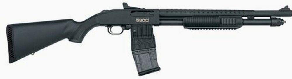 Mossberg 590M 12Ga, 18" Barrel, 2.75", Ghost Ring Sights, Mag-Fed, Blued, 10rd