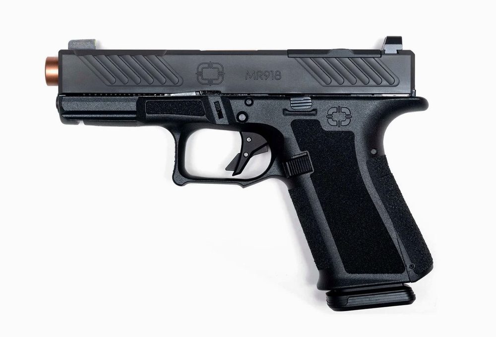 MR918 Combat 9mm Black Optics Ready Pistol with Spiral Fluted Bronze Barrel