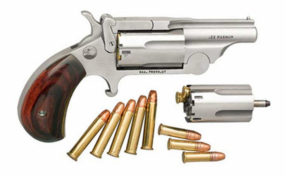 NAA Ranger II 22 LR/22 Mag Combo, 1.63" Barrel, Stainless, Rosewood Bird's Head Grip, 5rd