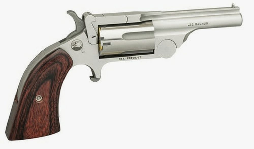 NAA Ranger II .22 WMR, 1.63" Barrel, Rosewood Boot Grip, Chrome, 5rd