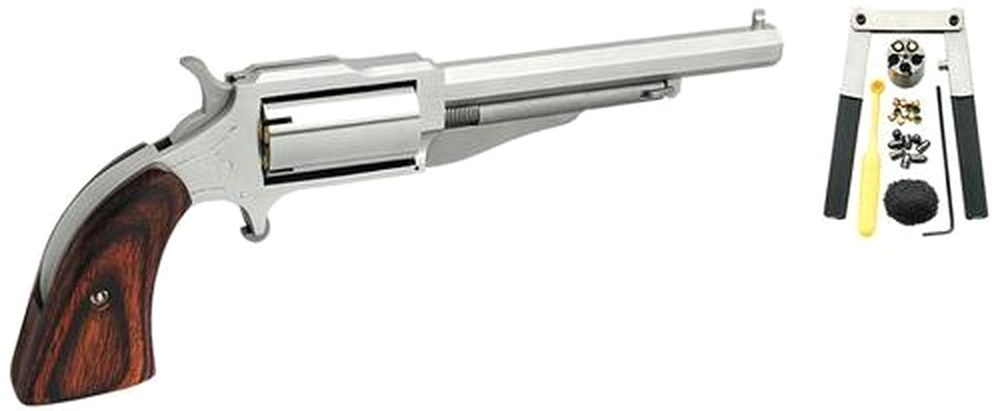 NAA Revolver Single 22 Black Powder Barrel 4" Wood Stock 5 Shot