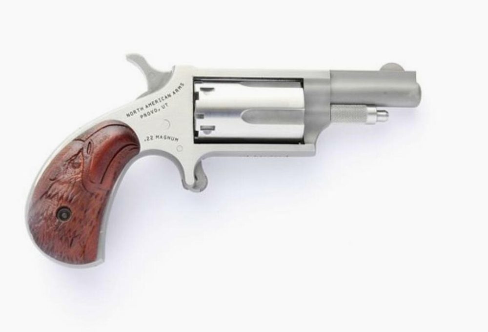 North American Arms NAA 22Mag/22LR Convertible 1-5/8" SS, Holster, Eagle Grip