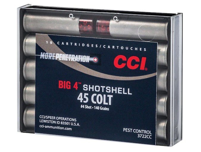 CCI Big 4 Shotshell 45 Colt (Long Colt) Ammo 140 Grain Lead Shot 200 rounds