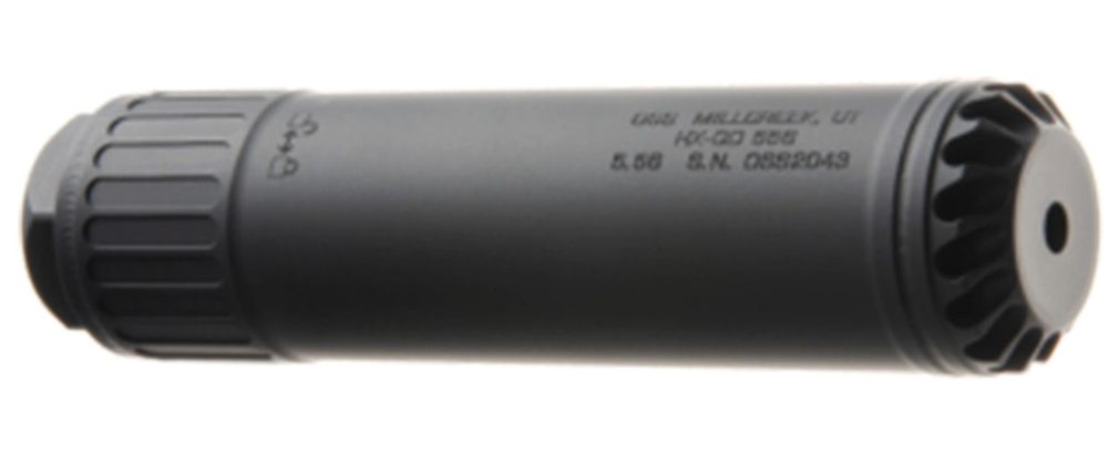 OSS HX-QD 556 5.56/.223, 6.4" Length, Flow-Baffle/Flow-Through, Black