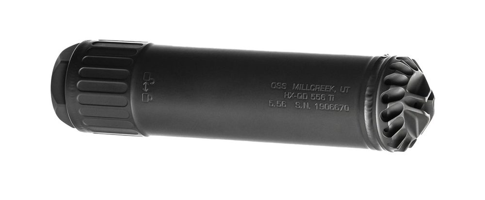 OSS HX-QD 556 TI Suppressor, .223/5.56, 6.67" Length, Stainless Core, Black