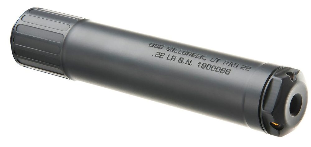 OSS Rad 22 Suppressor .22 LR, 5.57" Length, Titanium/SS, 1/2x28 TPI, Black