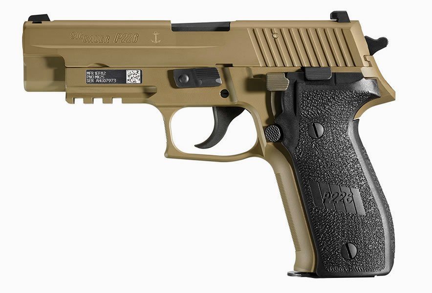 P226 MK25 Navy Desert 9mm Centerfire Pistol with Night Sights