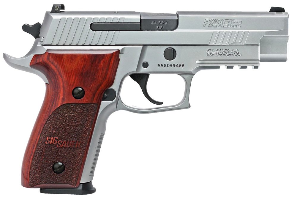 P226 Stainless Elite 40 S&W Full-Size Pistol with Night Sights