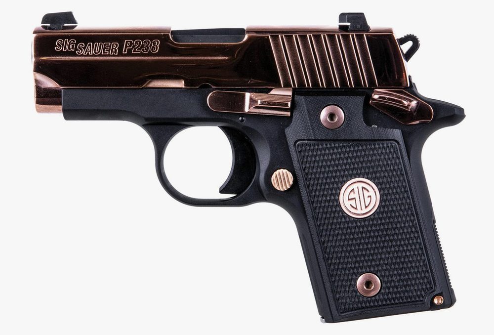 P238 380 ACP Polished Rose Gold Carry Conceal Pistol with Night Sights