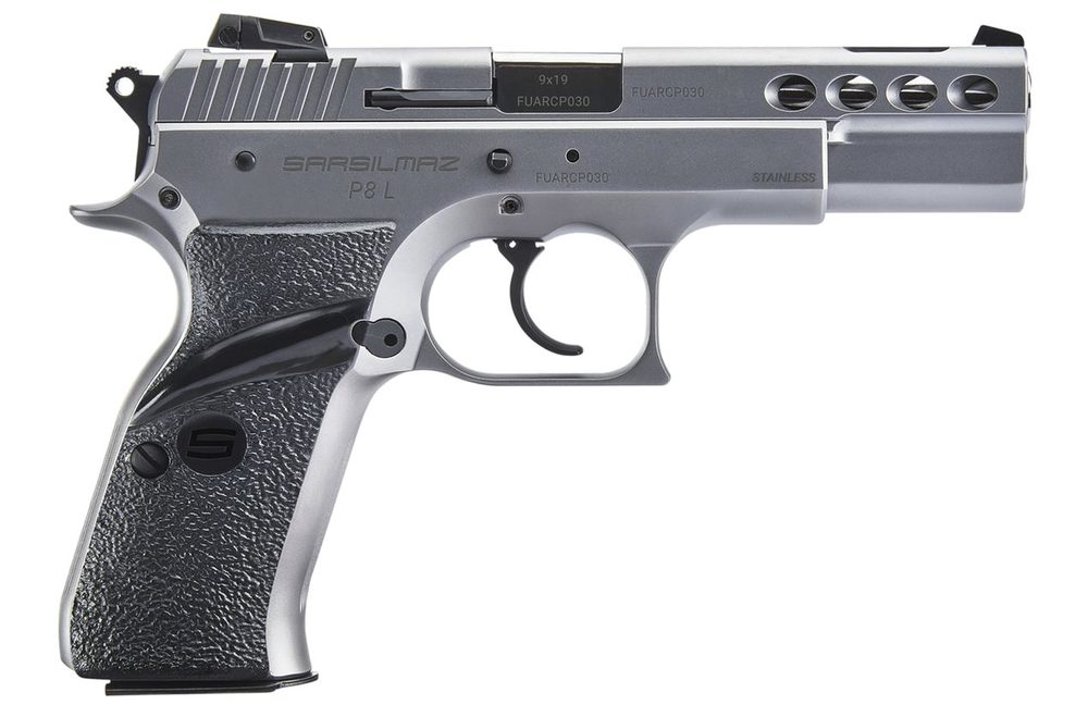 P8L Stainless 9mm Pistol with Manual Safety