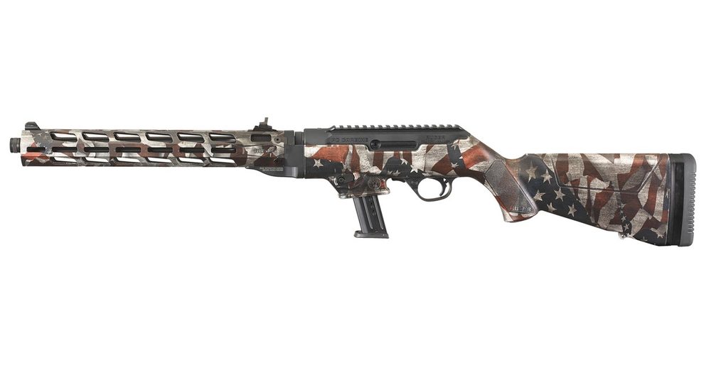 PC Carbine 9mm with American Flag Finish and Free-Float Handguard