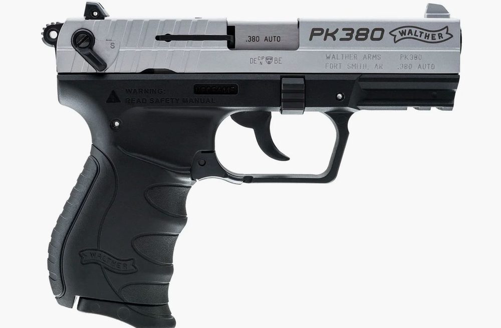 PK380 Nickel 380 ACP with Black Frame