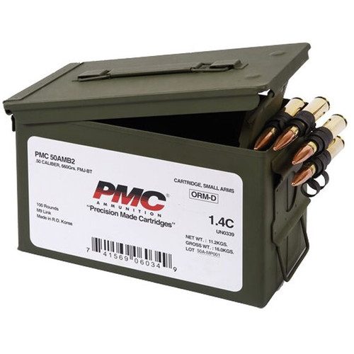 PMC 50 BMG 660 gr FMJ Boat Tail Linked Ammo