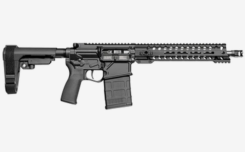 POF Rogue 308 Win Pistol, 12.5" Stainless Barrel, 11" Rail, Mid-Length DI, Lo Pro Block, Black