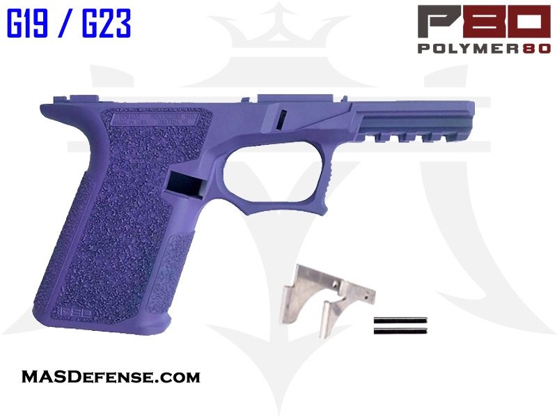 Polymer80 76% Bridge Frame GCA Compliant Compact G19/G23 Pistol Frame - Cerakote Bright Purple