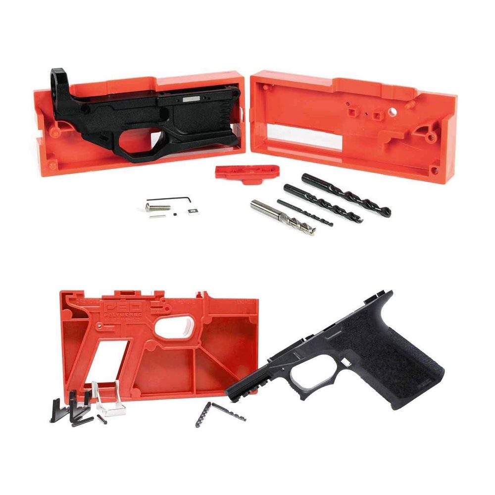 Polymer80 RL556V3 & PF940Cv1 80% Lower Receiver Bundle with Jigs - AR15 and G19/23 Compatible Frame (Black)