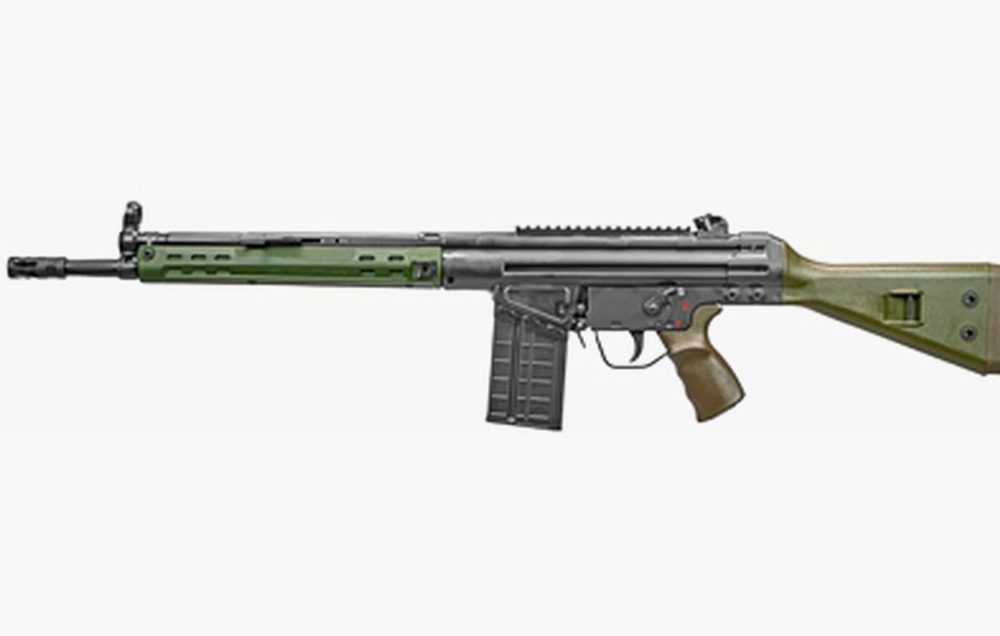 PTR Industries PTR-91 GIRK, 308 Win, 16" Barrel, Black, Green Furniture, 20Rd, Welded Scope Mount, Metal Lower, Removable 5/X24 Flash Hider, 1-20Rd Magazine