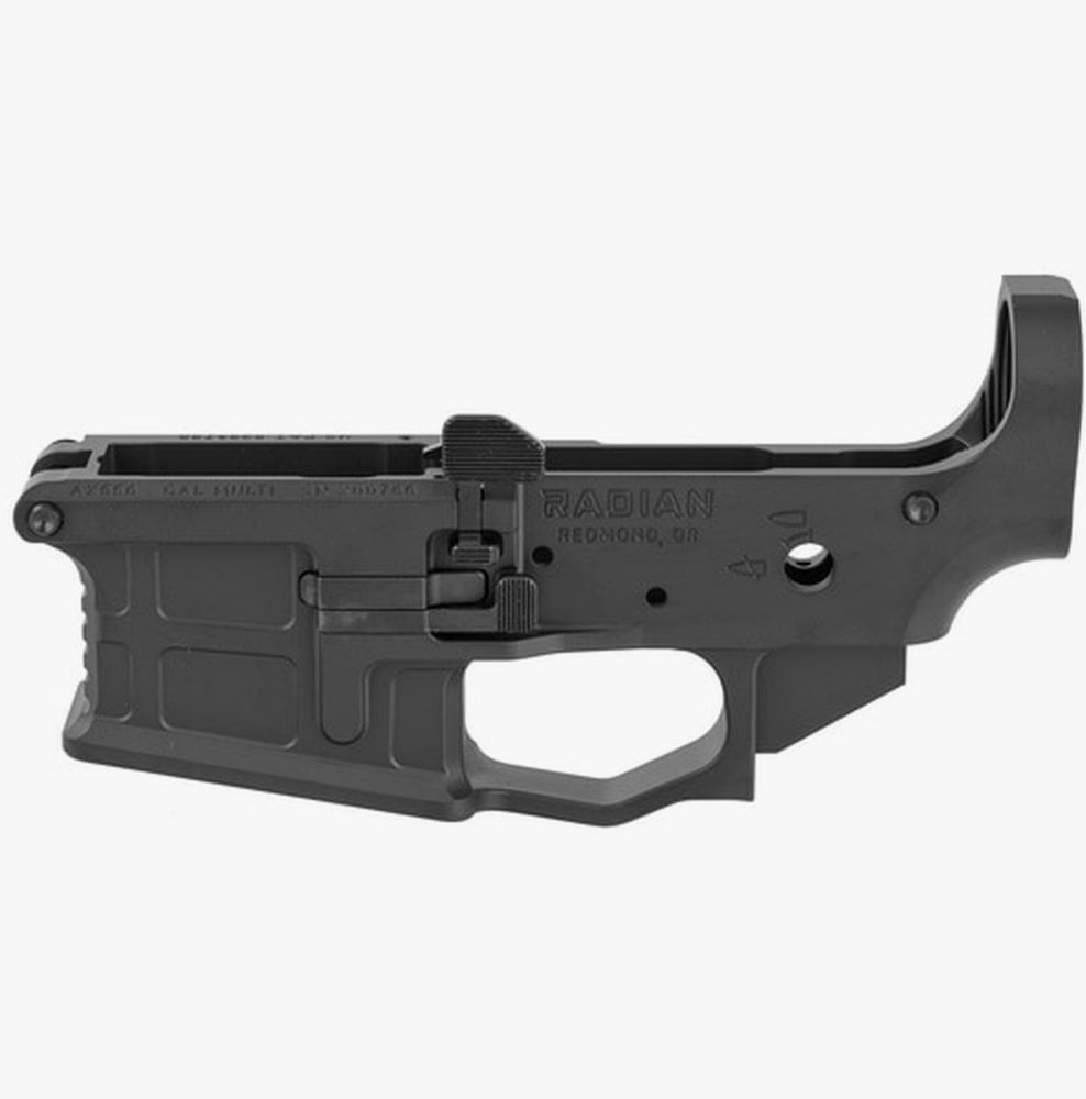 Radian Weapons AX556 Stripped Billet Lower, 223 Rem/5.56mm, Ambidextrous, Black
