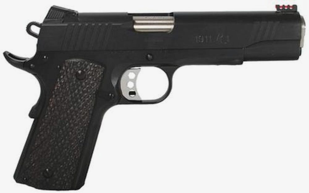 REMINGTON MODEL 1911 R1 ENHANCED 45 ACP FIBER OPTIC SIGHT GRAY LAMINATE GRIPS