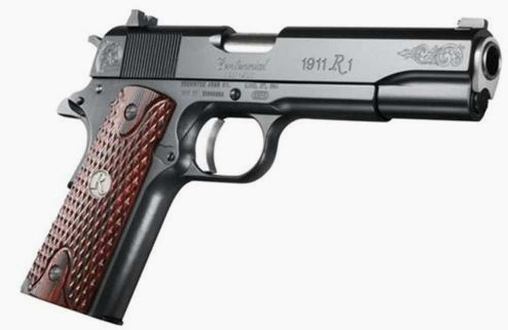 Reminton Model 1911 R1 Centennial Govt 45 ACP, 5" Barrel, Rosewood Grips