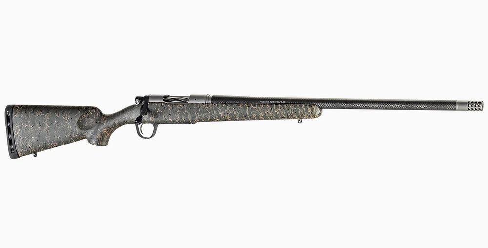 Ridgeline 30 Nosler Bolt-Action Rifle with Green, Black and Tan Stock