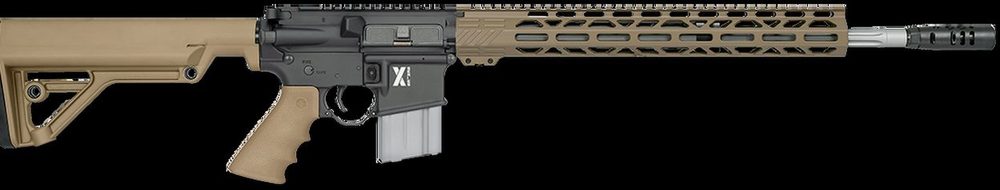 Rock River Arms LAR-15 X-1 Rifle, Tan .223/5.56 18" Barrel Fixed Operator A2 Stock, Hunter Muzzle Brake, 18 Inch Stainless Fluted Barrel, Twist, Two-Stage Trigger