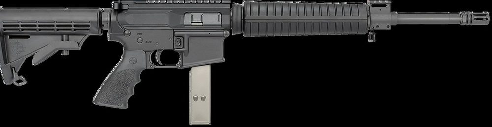 Rock River Arms LAR-9 Mid Length A4 9mm Carbine AR-15 9mm 16" Barrel, 6 Posption CAR Stock Black, 30rd