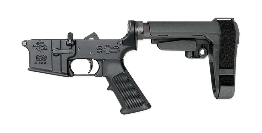 Rock River Arms Lower Receiver Stamped 6.8 SPC With Pistol Brace