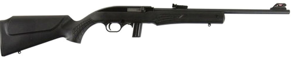 Rossi 22LR, 18" Barrel, Black, Synthetic Stock, 10Rd, Adjustable Fiber Optic Sights