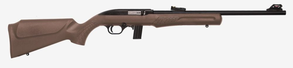 Rossi RS22 22 LR, 18" Barrel, Brown, Synthetic Stock, 10Rd, Adjustable Sights