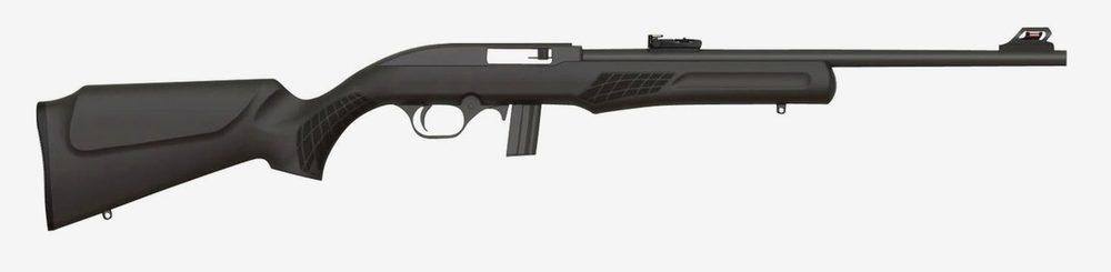 Rossi RS22 .22 LR, 18" Barrel, Fiber Optic Sights, Synthetic Stock, Black, 10rd