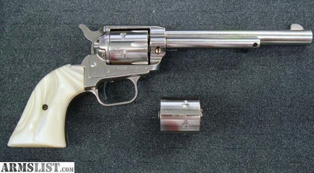Rough Rider 22 LR/22 Mag Combo Revolver With 4.75 Inch Barrel and Stag Grips