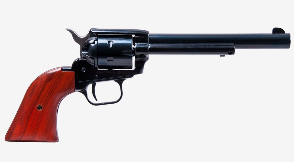 Rough Rider 22LR Rimfire Revolver with Deadmans Hand Grips and 6.5 Inch Barrel