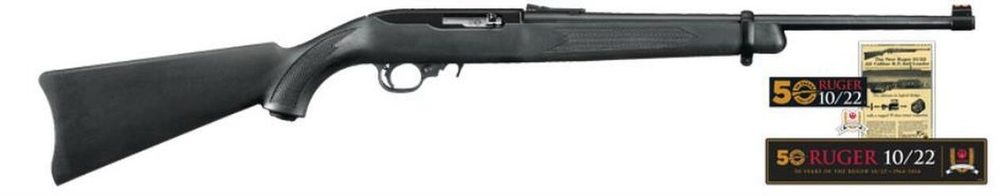 Ruger 10/22 50th Anniversary Collector's Series 22LR 18.5" Fiber Optic Sight, 10 Rd Mag