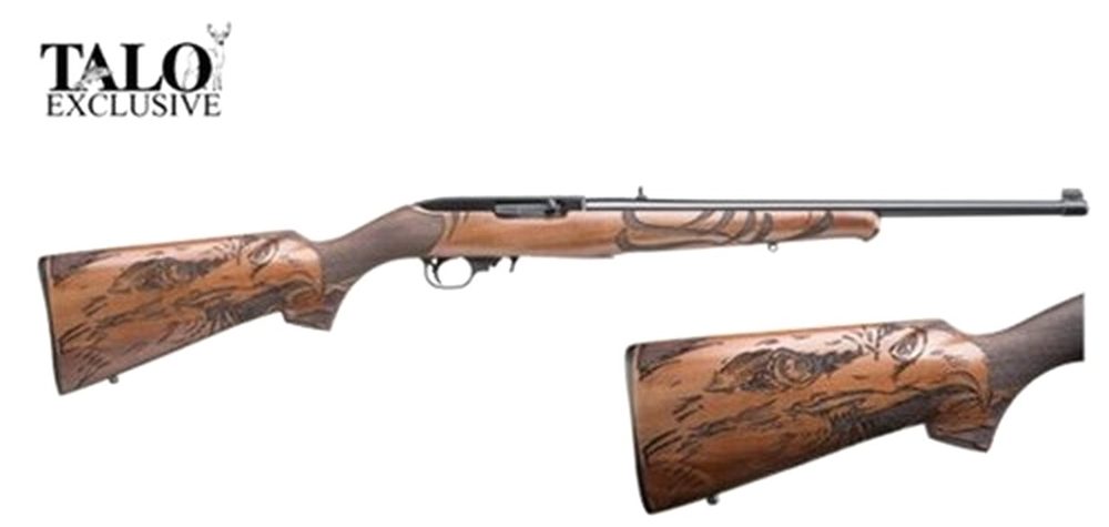 Ruger 10/22 Eagle, 22LR, 18.5", Laminated Engraved Eagle Stock, Blued, Talo Exclusive