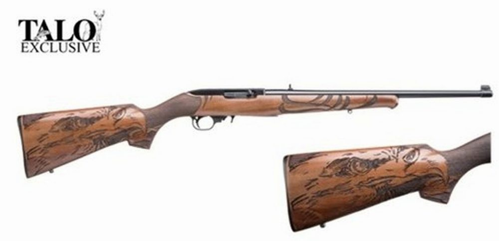 Ruger 10/22 Gator, 22LR, 18.5", Laminated Engraved Gator Stock, Blued, Talo Exclusive